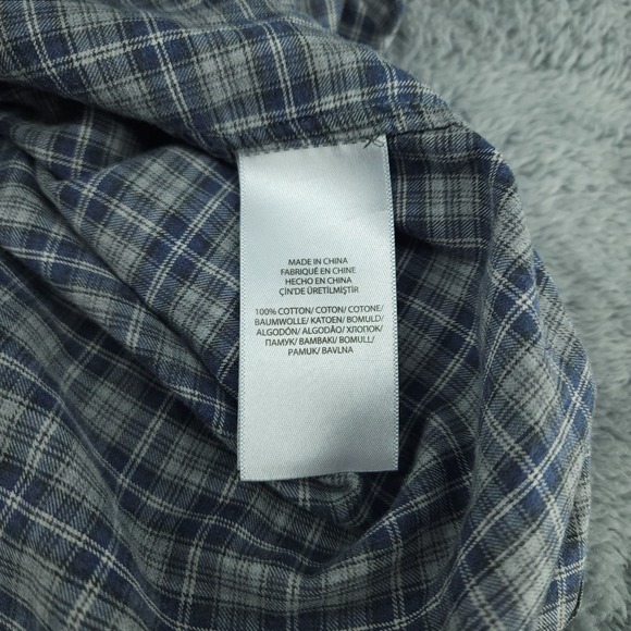 Polo Ralph Lauren Button Down Shirt Mens Large Gray Plaid Long Sleeve - Picture 10 of 11